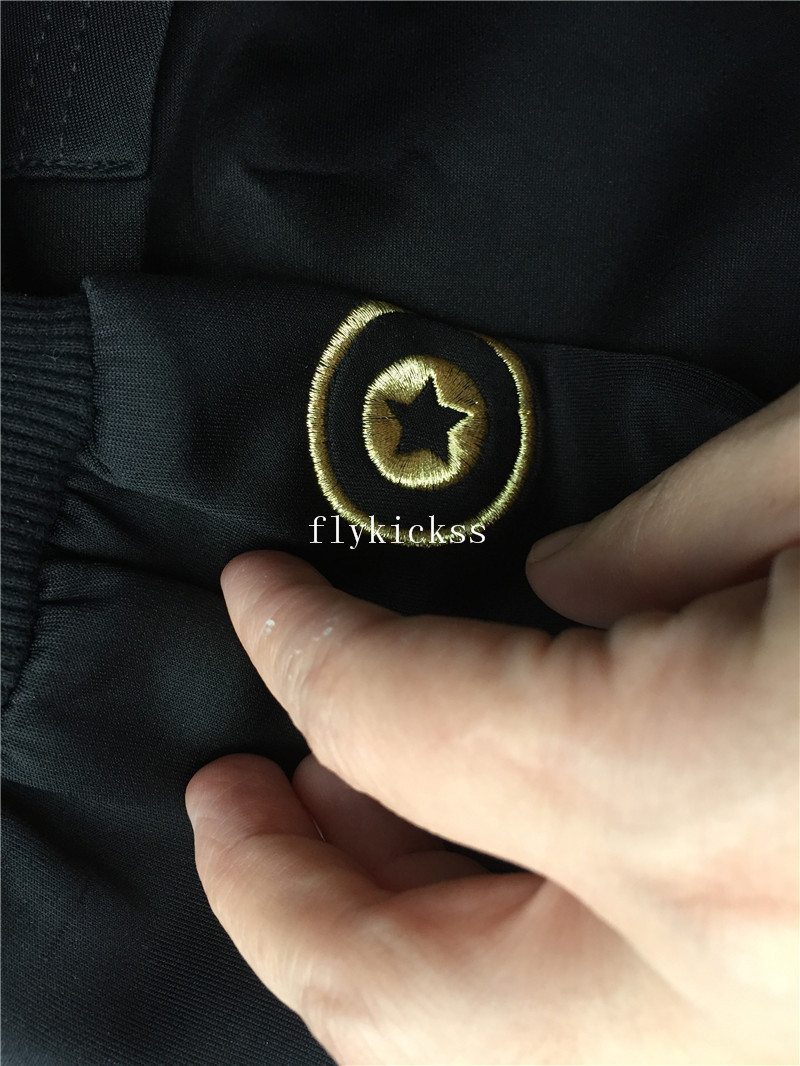 A Bathing Ape Premium BAPE Black Gold Shark Hoodie